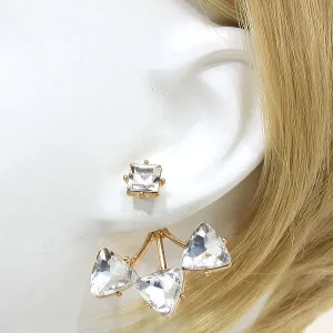 iLLASPARKZ Convertible Delta Trio Double Sided Stud Earrings