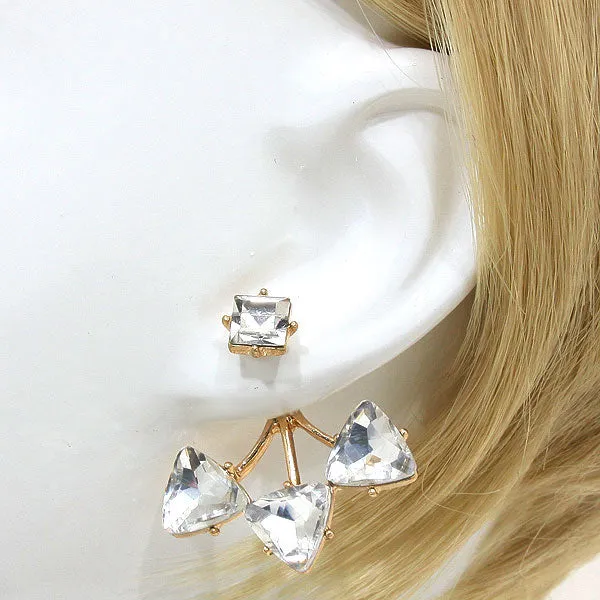 iLLASPARKZ Convertible Delta Trio Double Sided Stud Earrings