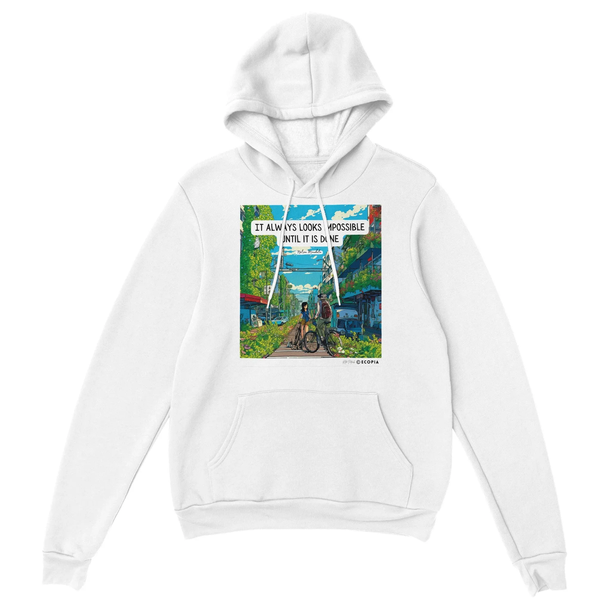 It Always Looks Impossible Until It Is Done • Classic Unisex Pullover Hoodie | White   Colors