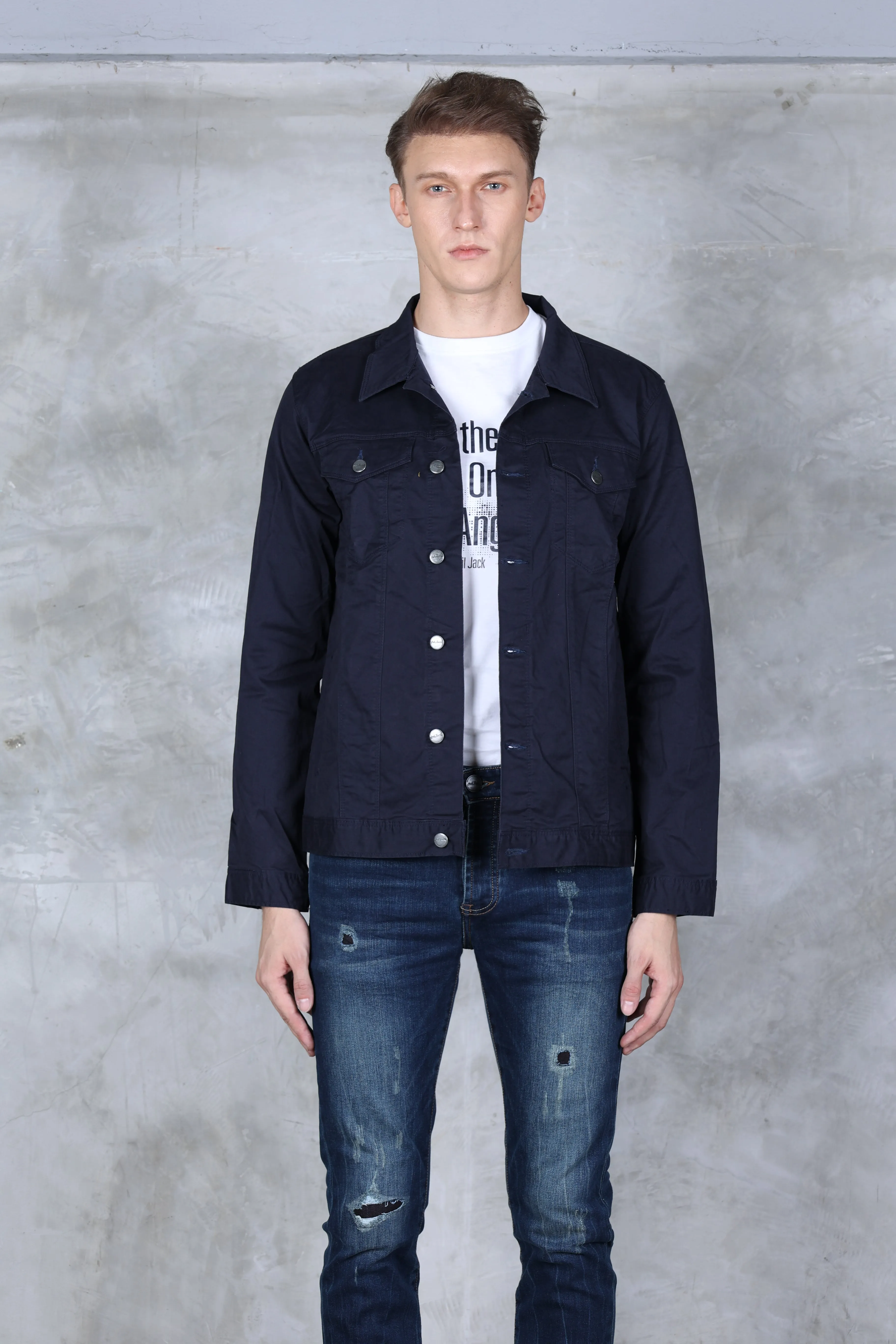 Jack Russel - Men Chino Jackets - Handwerk JK-122 Slim Fit Khaki / Brown / Navy