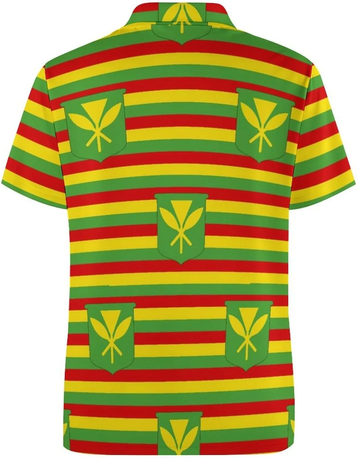 Kanaka Maoli Flag Hawaii Mens Polo Shirts Quick Dry Short Sleeve T-shirts Slim Tennis Collared Tees Tops