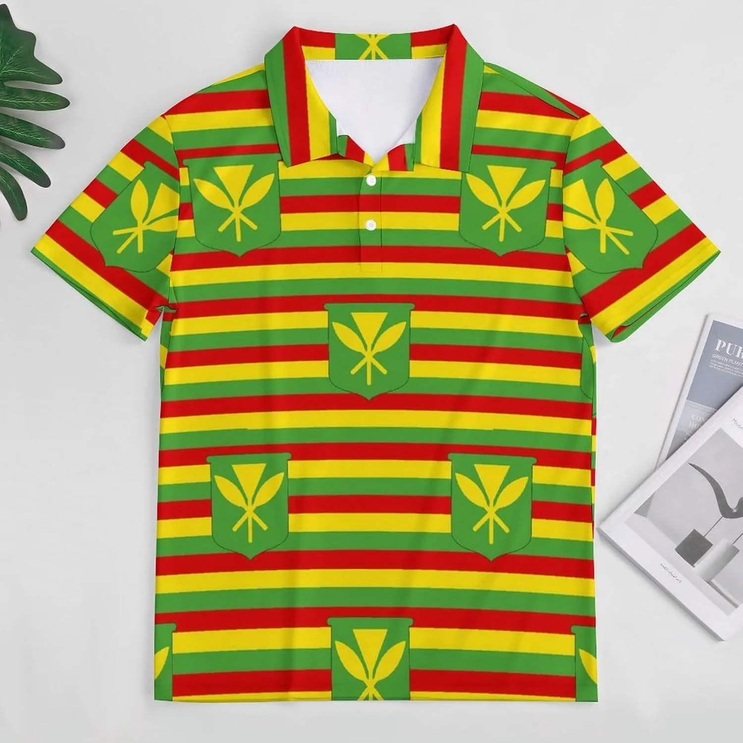 Kanaka Maoli Flag Hawaii Mens Polo Shirts Quick Dry Short Sleeve T-shirts Slim Tennis Collared Tees Tops