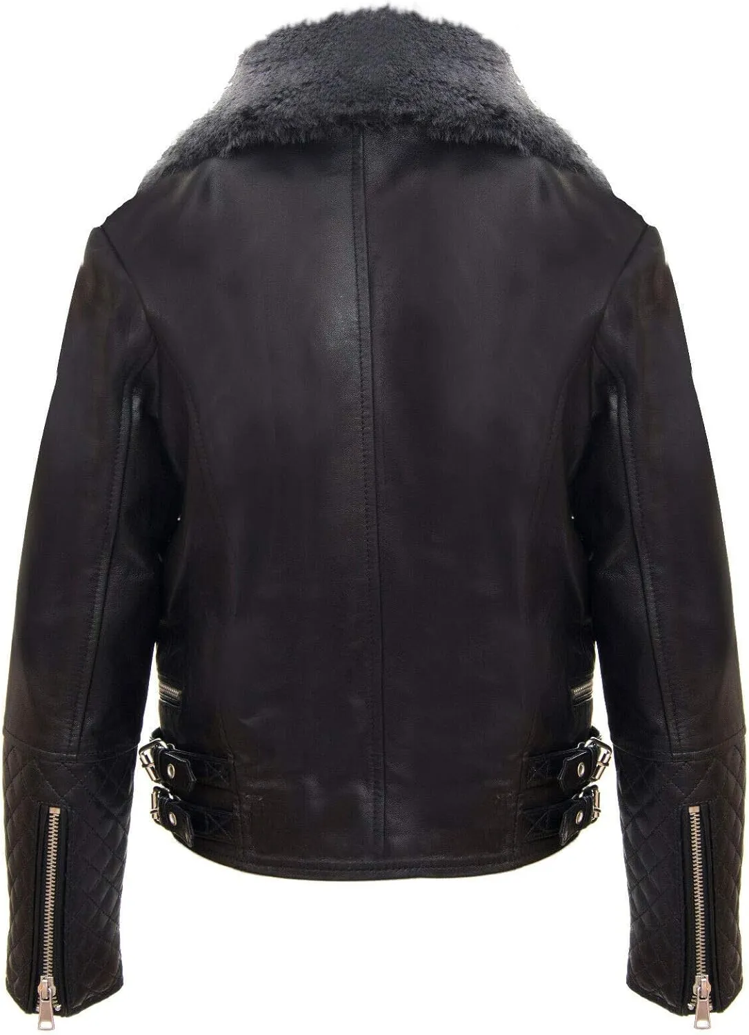 Kids Jackets Girls Designer's 100% Leather Jacket Zip Up Biker Coats (1-13Years)
