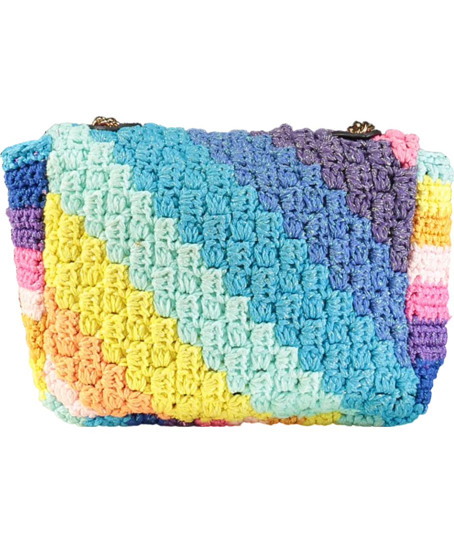 Kurt Geiger Multicoloured Medium Kensington Rainbow Crochet Convertible Shoulder Bag One Size