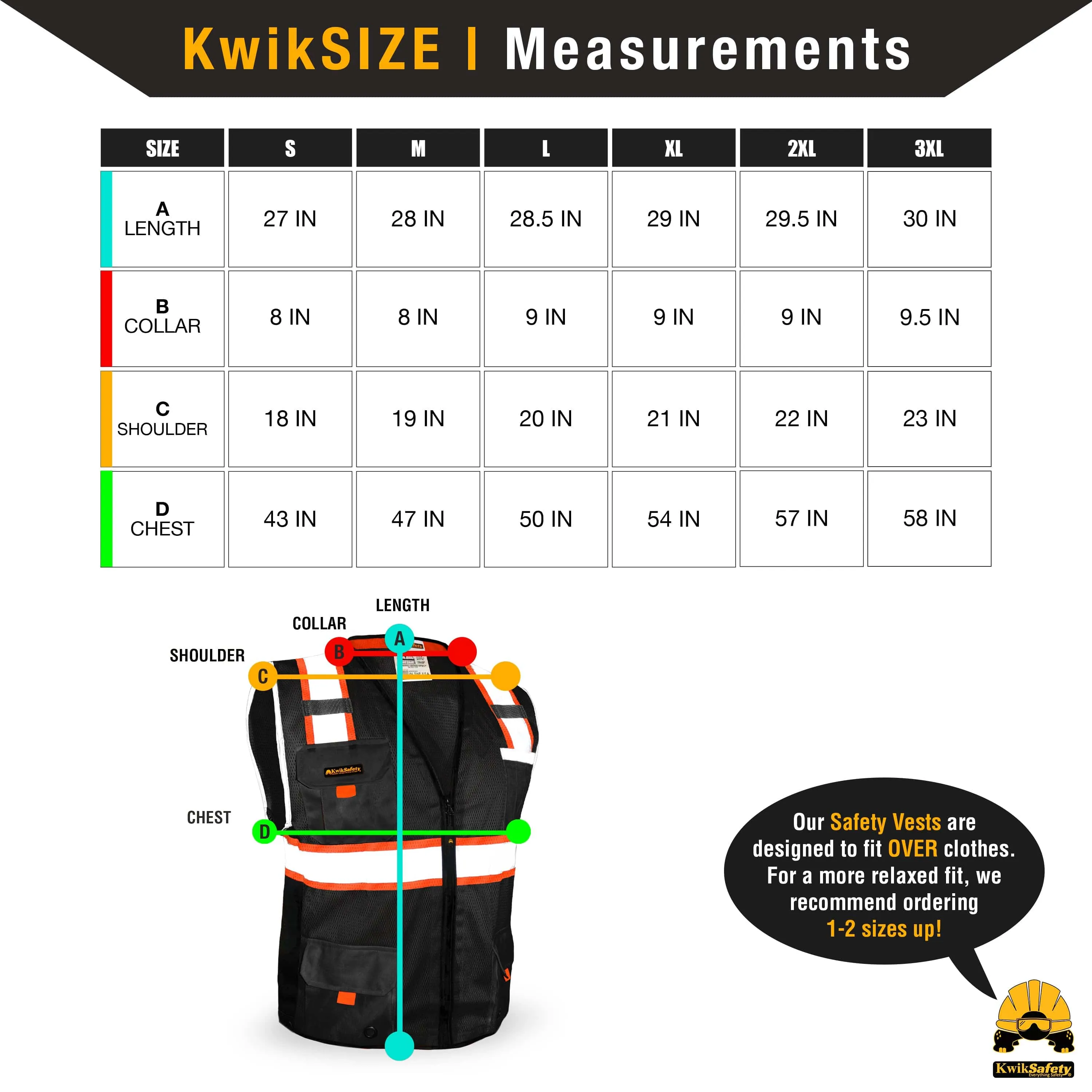 KwikSafety UNDERBOSS Safety Vest (11 POCKETS) Premium ANSI Class Unrated PPE Construction Industrial Work Gear - Model No.: KS3301UB
