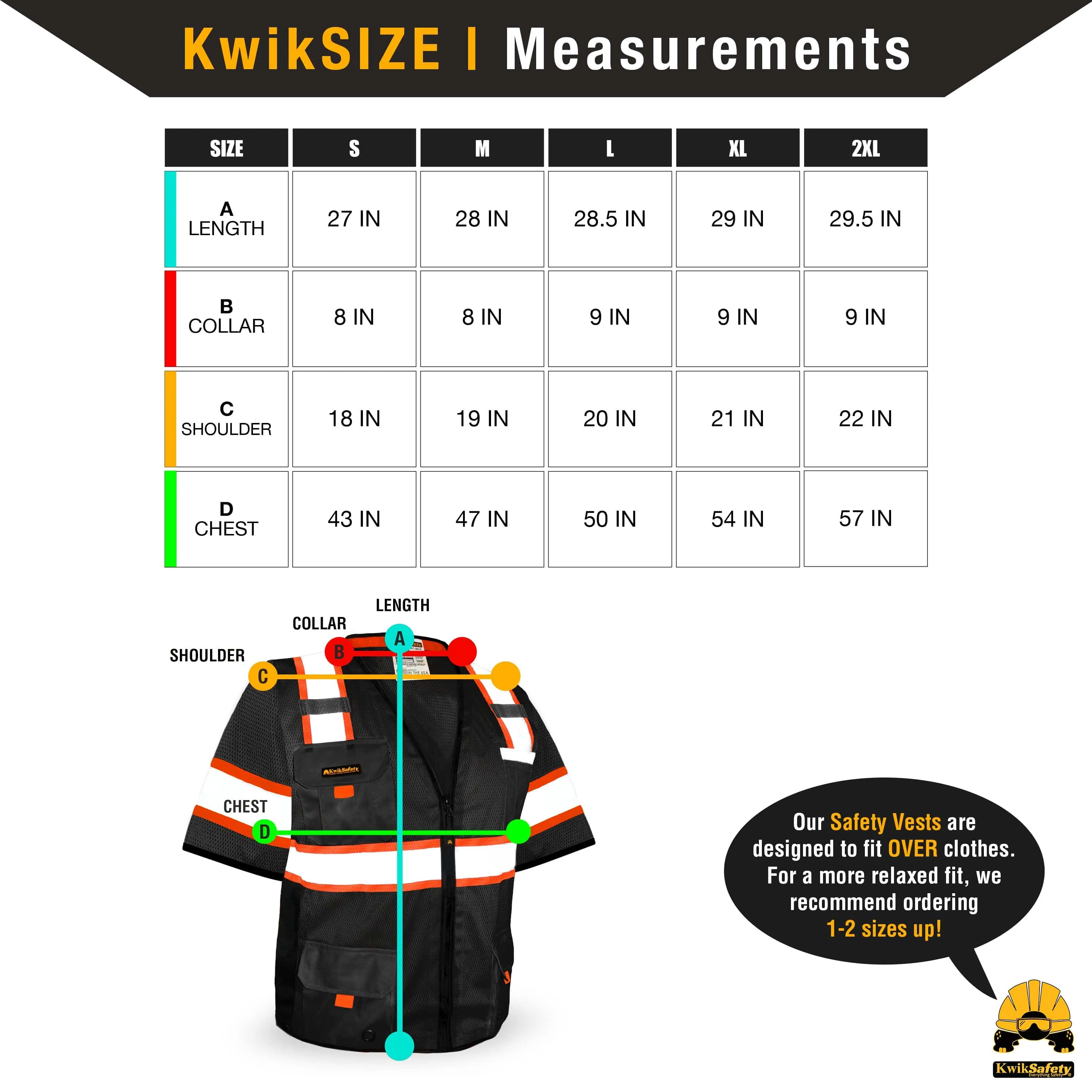 KwikSafety UNDERBOSS Safety Vest with Sleeves (11 POCKETS) Premium ANSI Class Unrated PPE Construction Industrial Work Gear - Model No.: KS3301UBS