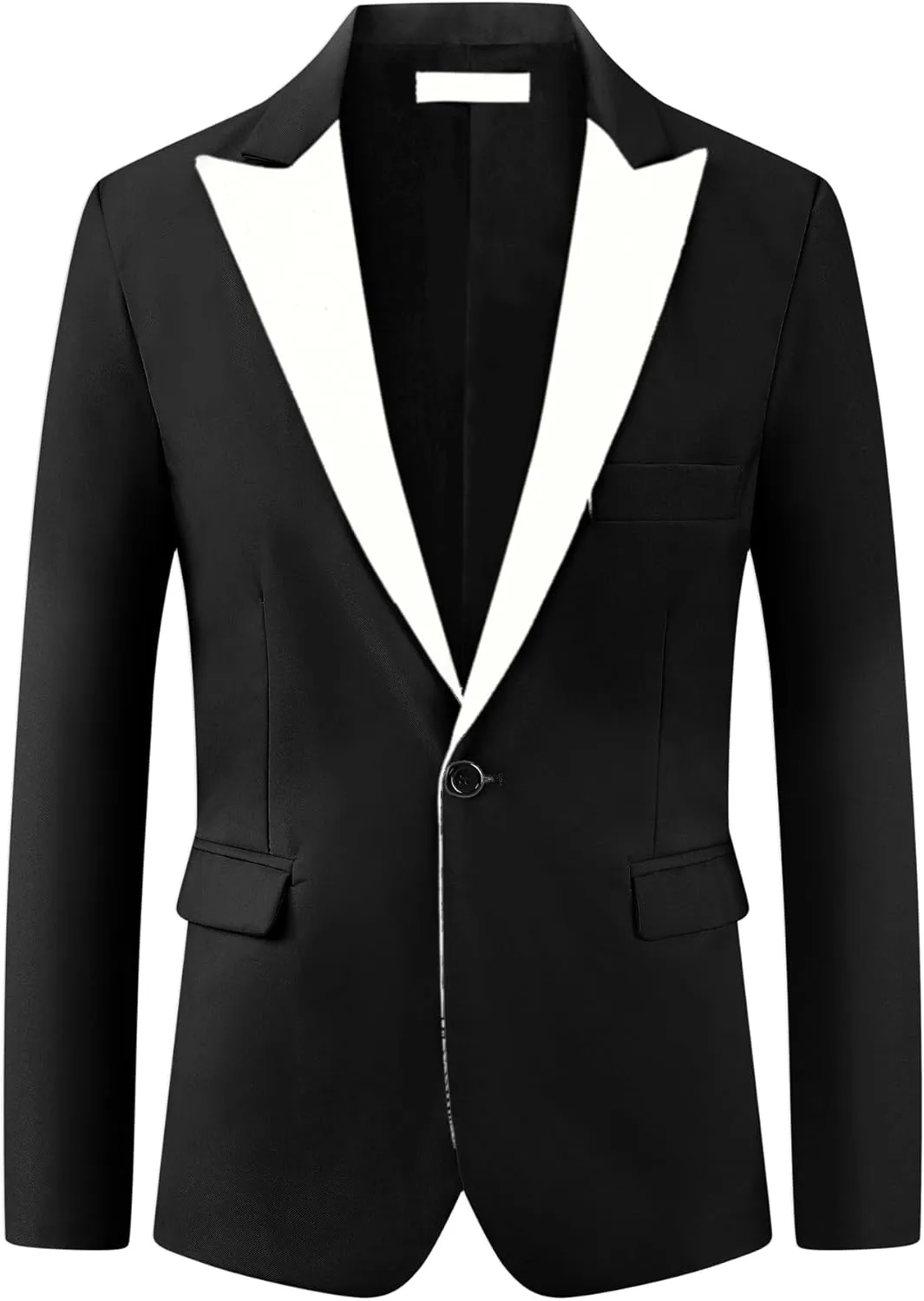 Lars Amadeus Tuxedo Jackets for Men's Peak Lapel Blazers Classic Single Breasted Sports Coats Suit Jackets