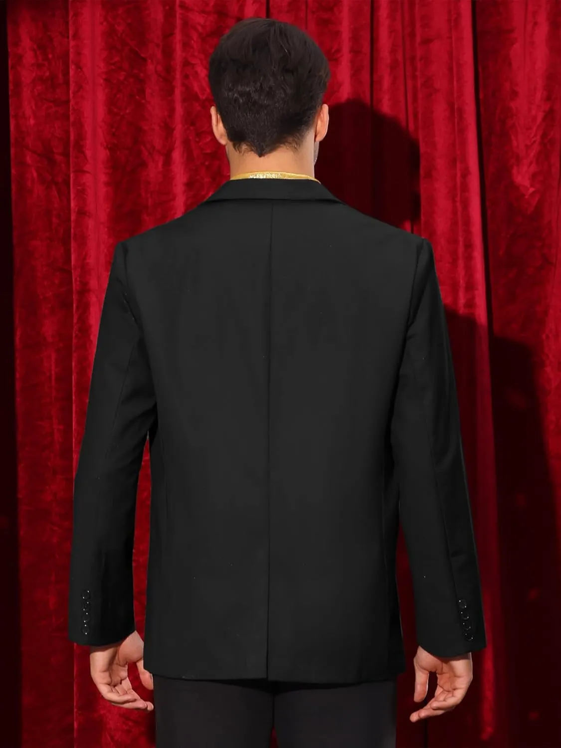 Lars Amadeus Tuxedo Jackets for Men's Peak Lapel Blazers Classic Single Breasted Sports Coats Suit Jackets