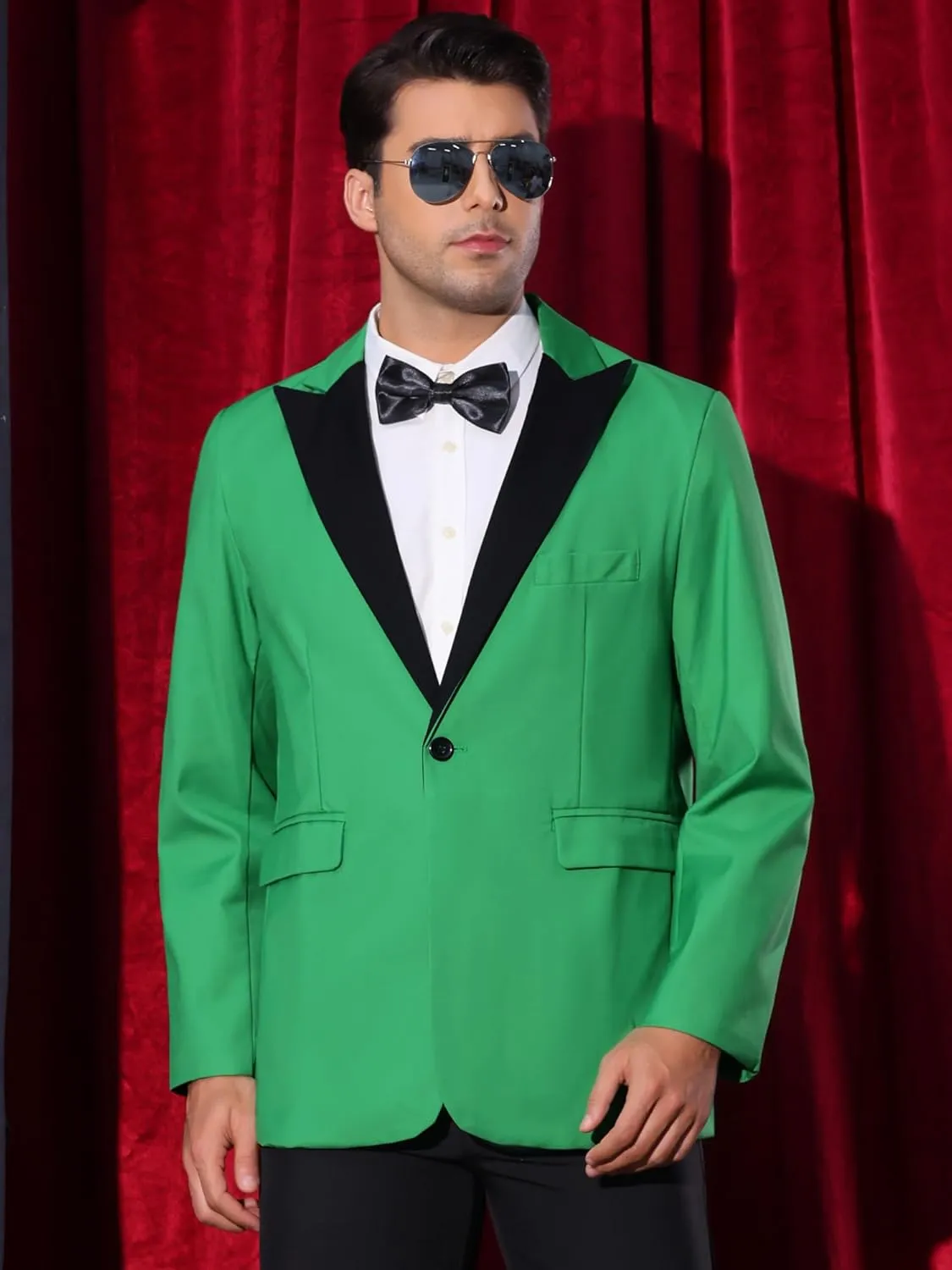 Lars Amadeus Tuxedo Jackets for Men's Peak Lapel Blazers Classic Single Breasted Sports Coats Suit Jackets
