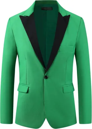 Lars Amadeus Tuxedo Jackets for Men's Peak Lapel Blazers Classic Single Breasted Sports Coats Suit Jackets