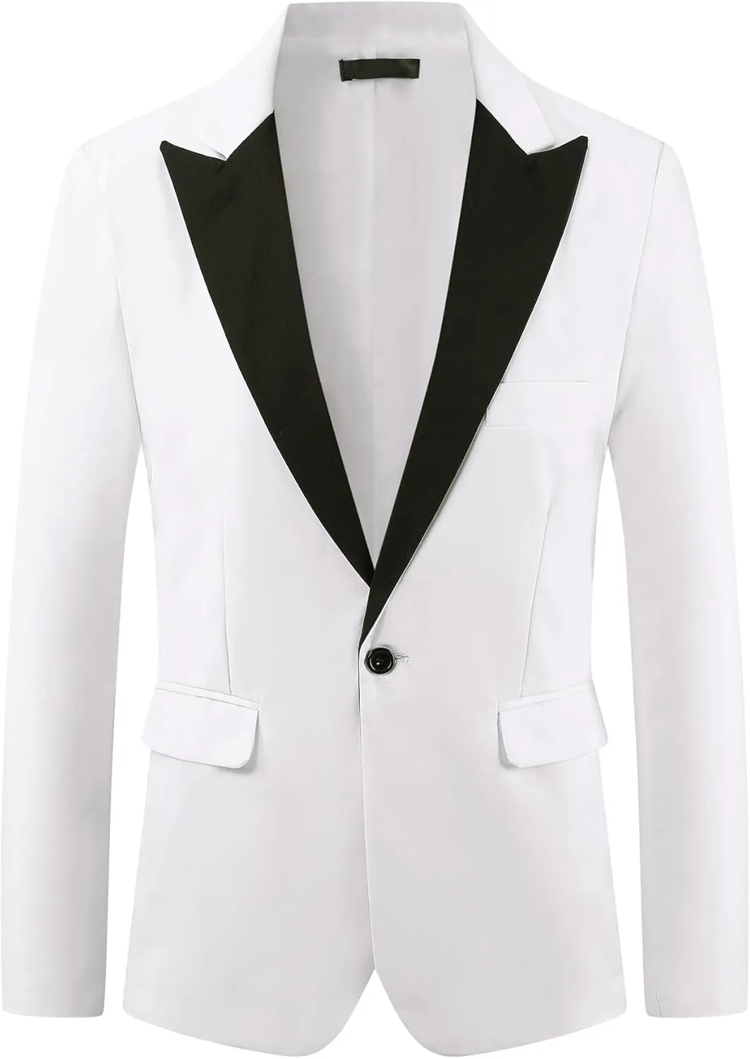 Lars Amadeus Tuxedo Jackets for Men's Peak Lapel Blazers Classic Single Breasted Sports Coats Suit Jackets