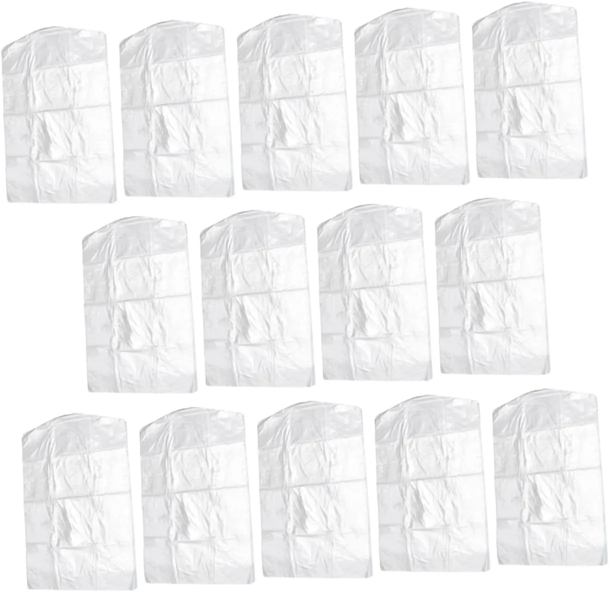 Luxshiny 20Pcs Clothing Cover Transparent Hanging Clothes Bag for Protection Garment Bags for Suits Dresses and Jackets for Closet Storage and Dry Cleaning
