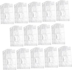 Luxshiny 20Pcs Clothing Cover Transparent Hanging Clothes Bag for Protection Garment Bags for Suits Dresses and Jackets for Closet Storage and Dry Cleaning