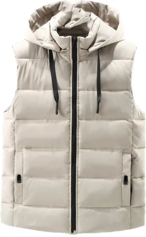 Men Sleeveless Vest Jacket Autumn Winter Fashion Casual Cotton Padded Coats Thick Warm Waistcoat