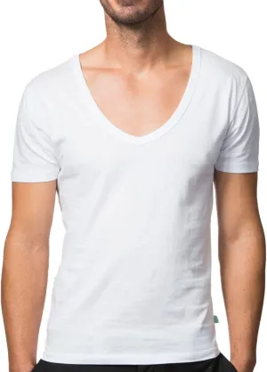 Men's Deep V-Neck Invisible Undershirts 3-Pack jT-V