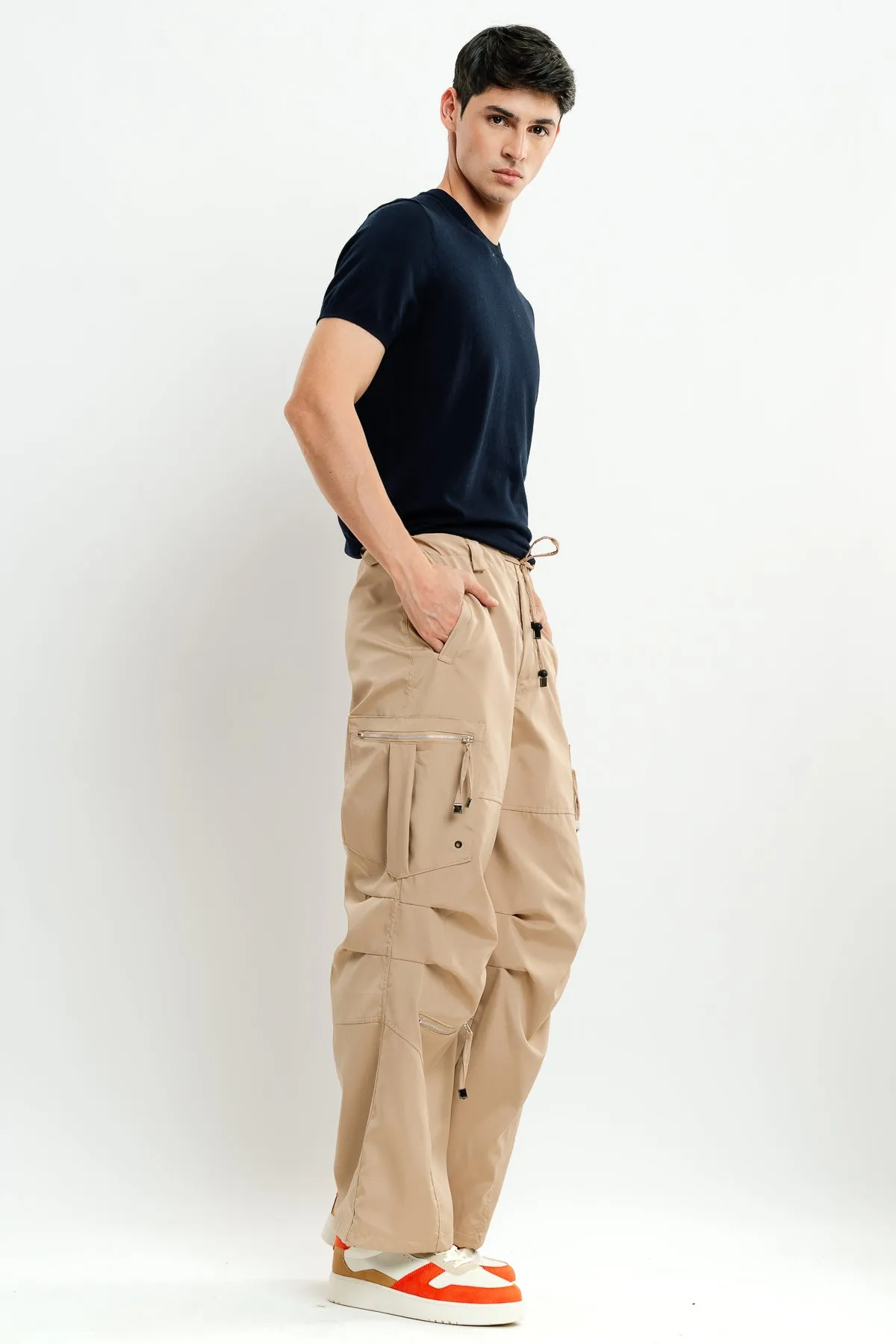 Men's Khaki Parachute Cargo Pant