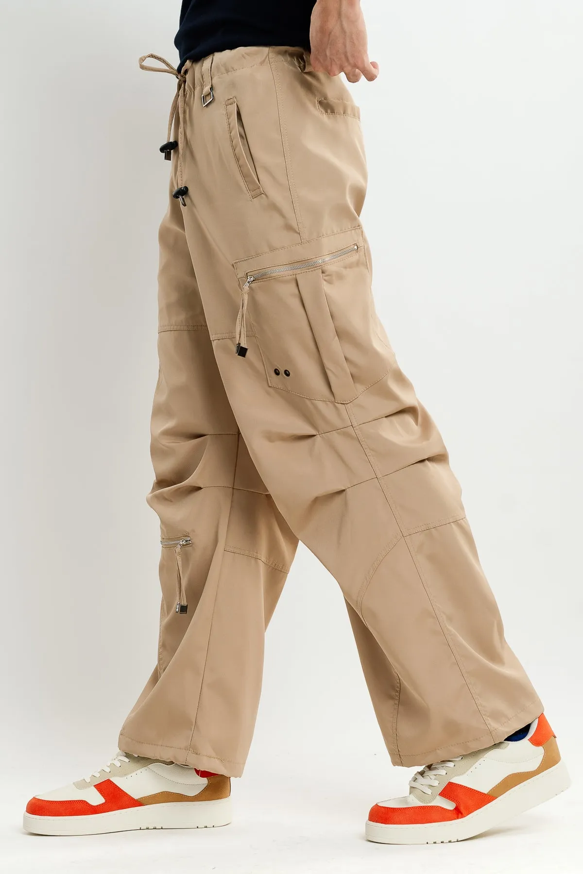 Men's Khaki Parachute Cargo Pant