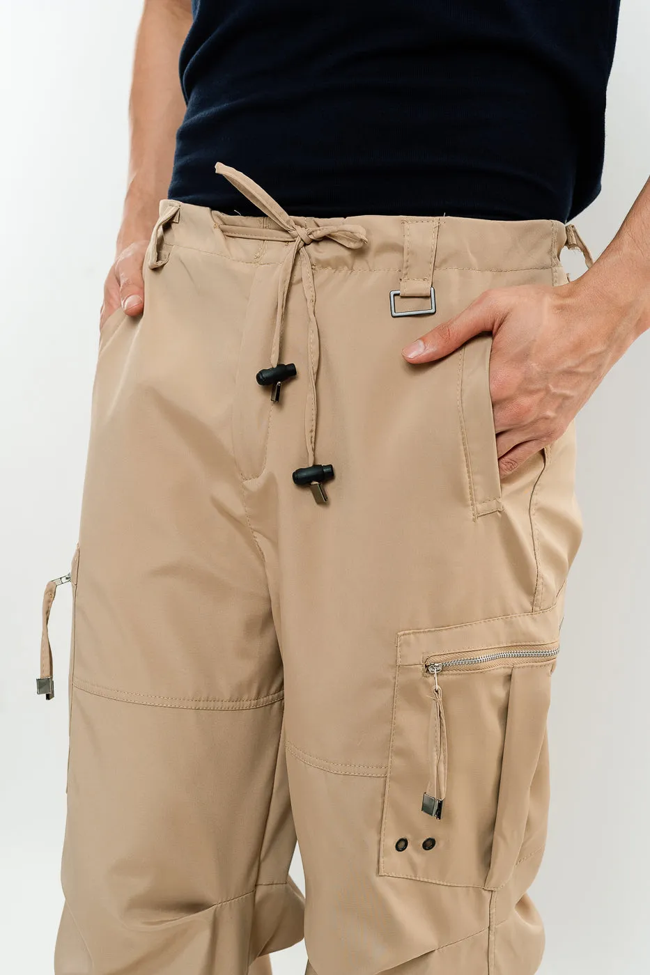 Men's Khaki Parachute Cargo Pant