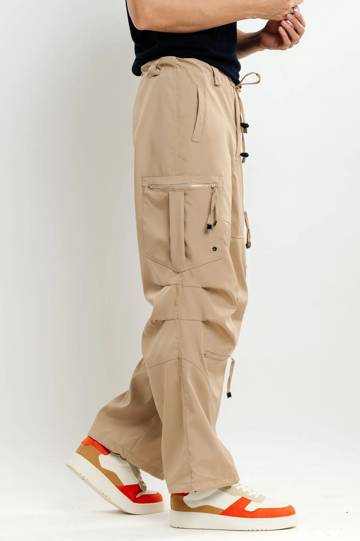 Men's Khaki Parachute Cargo Pant