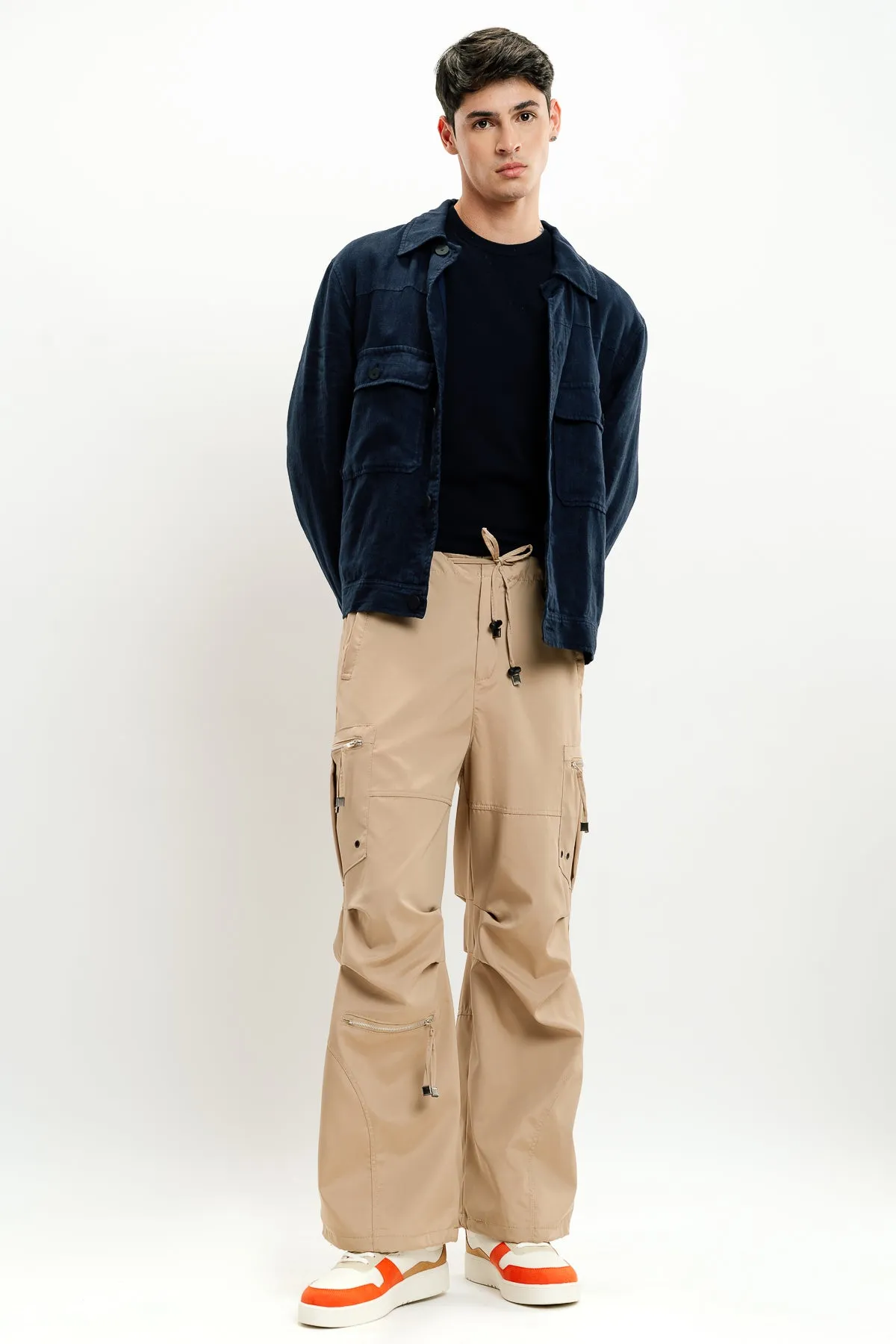 Men's Khaki Parachute Cargo Pant