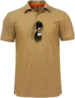 Men's Quick Dry Embroidered Polo Shirts Short Sleeve Collared Shirt