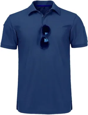 Men's Quick Dry Embroidered Polo Shirts Short Sleeve Collared Shirt