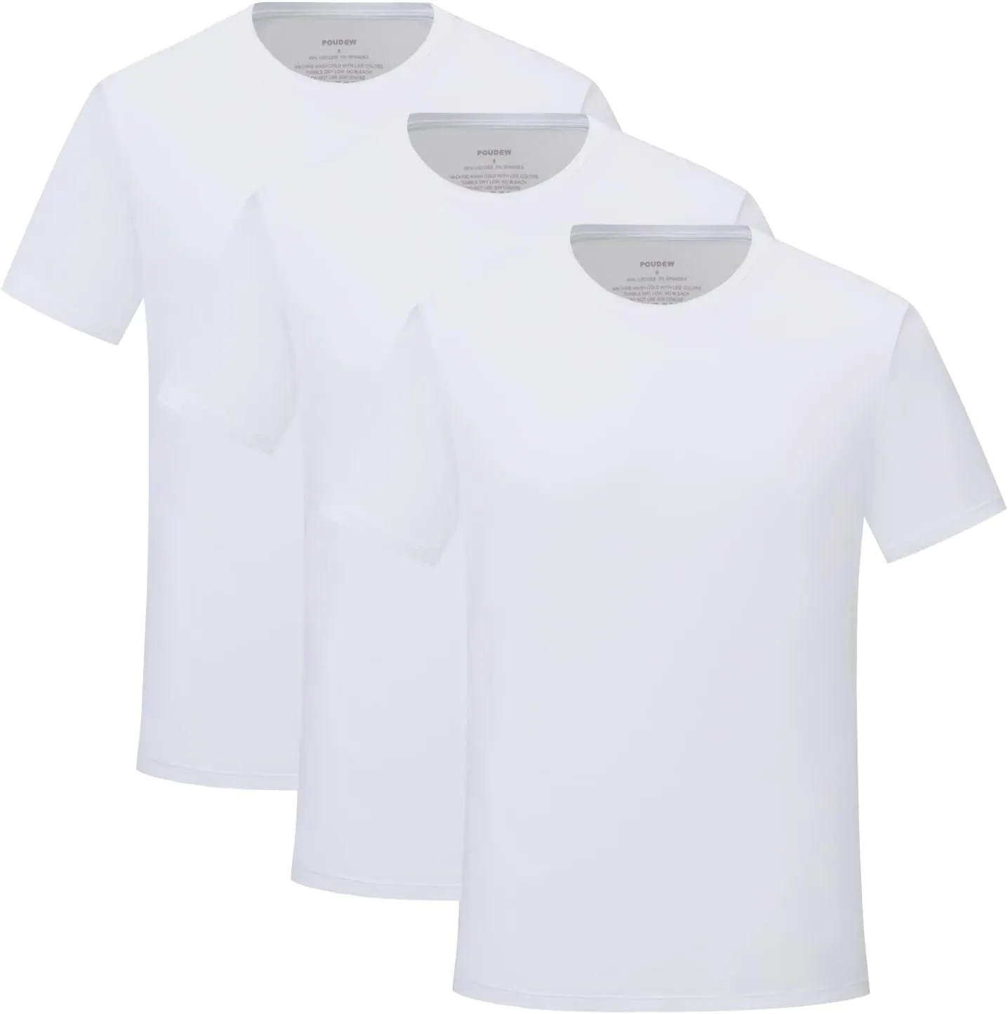 Men's Stretch Viscose Moisture-Wicking Tagless Undershirts, Pack of 3