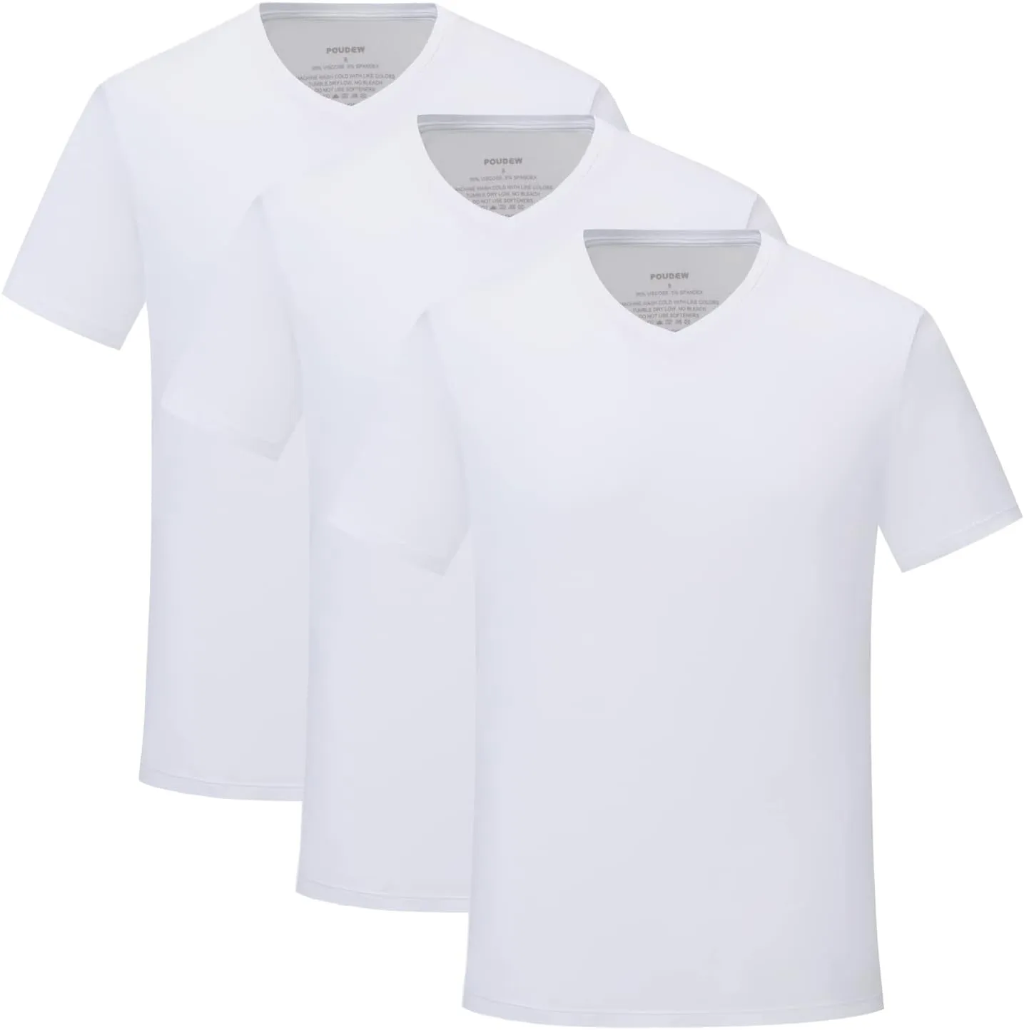Men's Stretch Viscose Moisture-Wicking Tagless Undershirts, Pack of 3