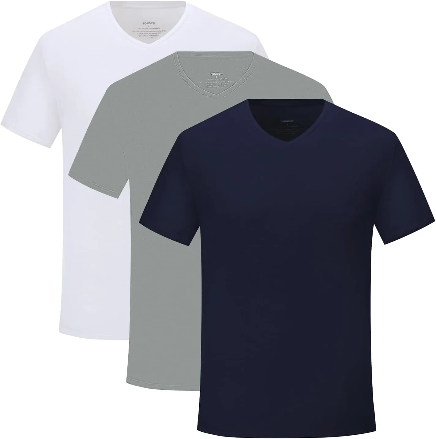 Men's Stretch Viscose Moisture-Wicking Tagless Undershirts, Pack of 3