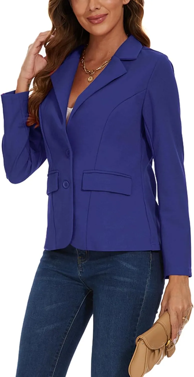 MINTLIMIT Blazers for Women Business Casual Long Sleeve Notched Lapel Button Work Office Blazers Jackets with Pockets