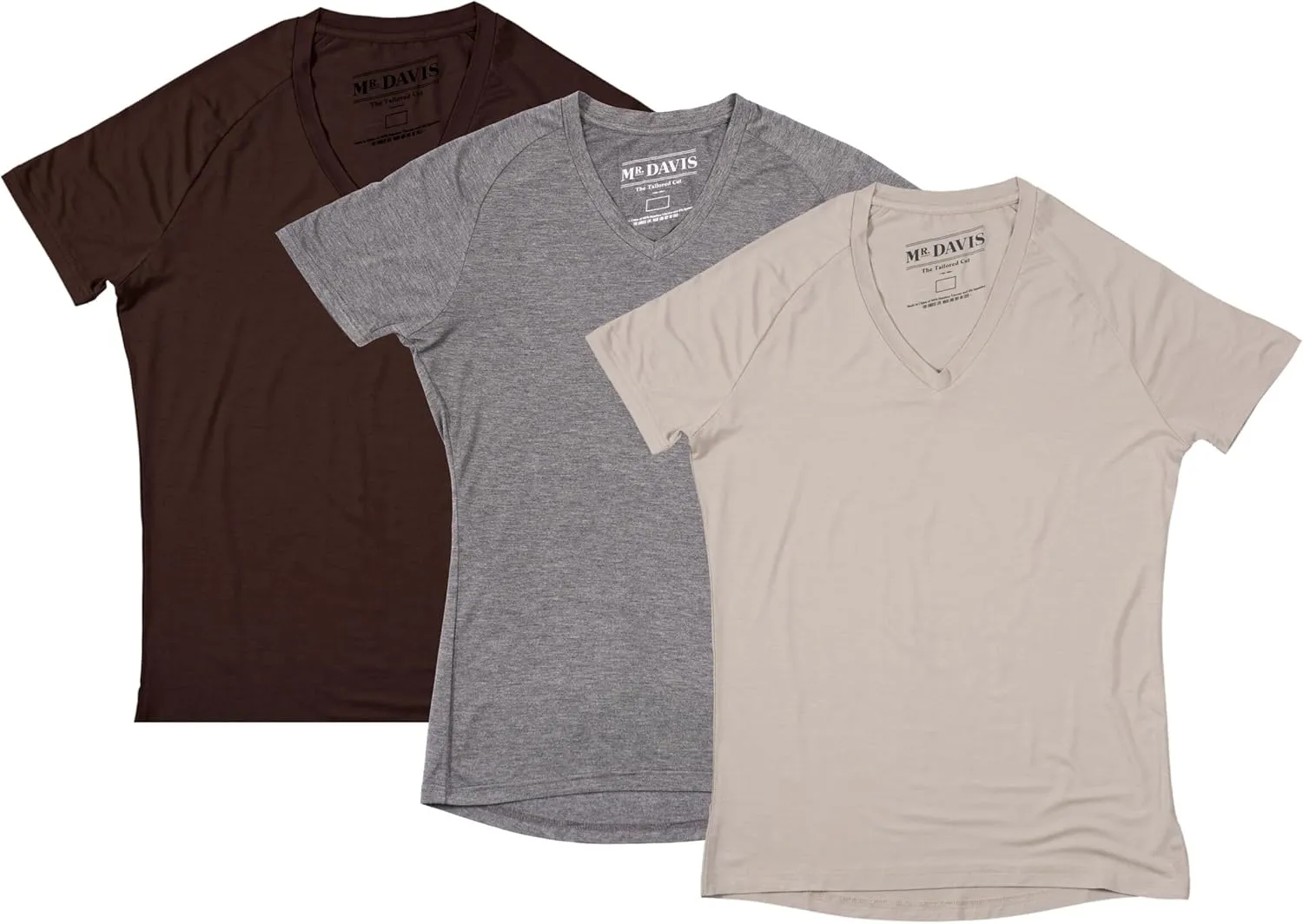 Mr. Davis Comfort Fit Premium Bamboo Viscose Tailored Cut Stylish V Neck Men's Undershirt 3 Pack