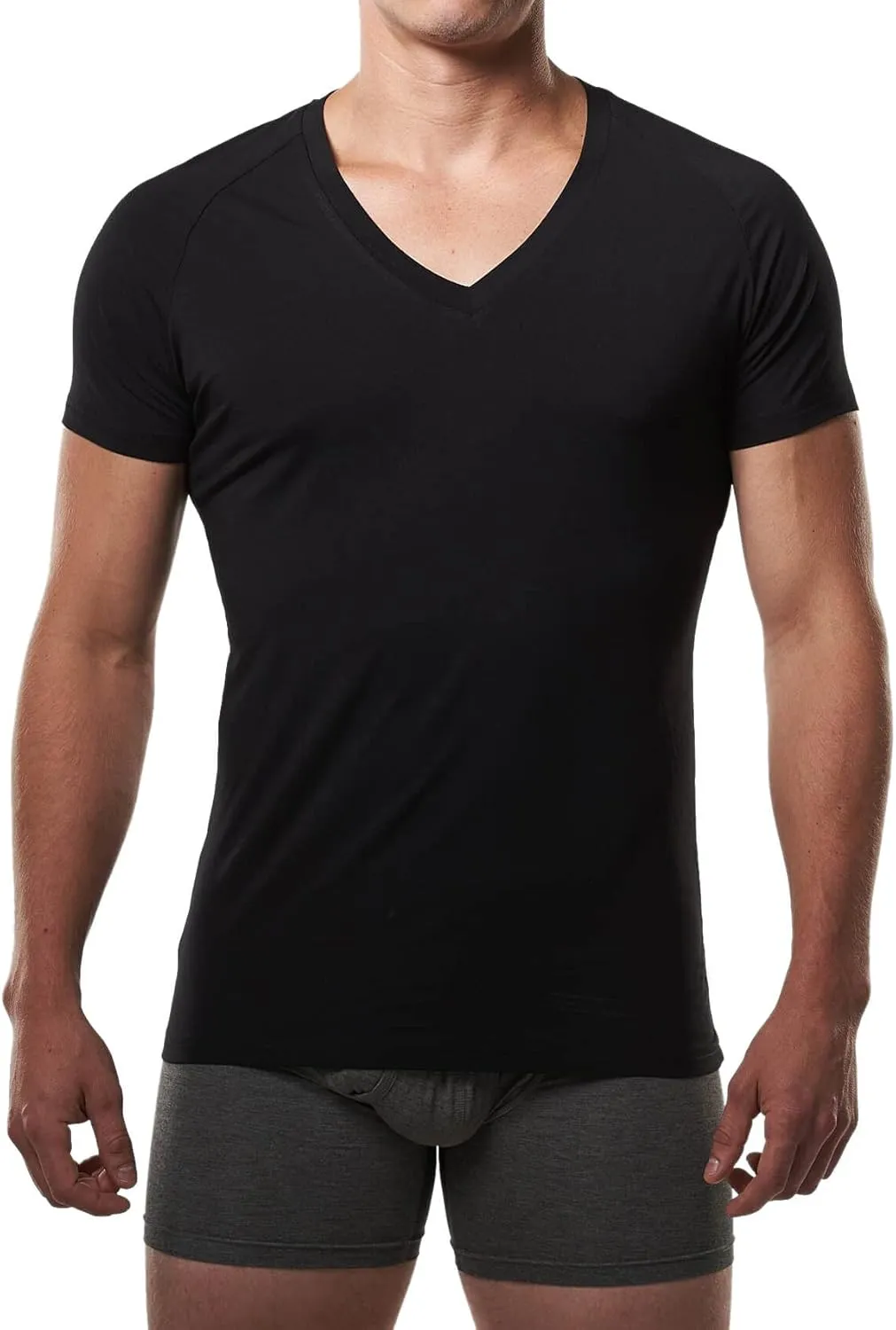Mr. Davis Comfort Fit Premium Bamboo Viscose Tailored Cut Stylish V Neck Men's Undershirt 3 Pack