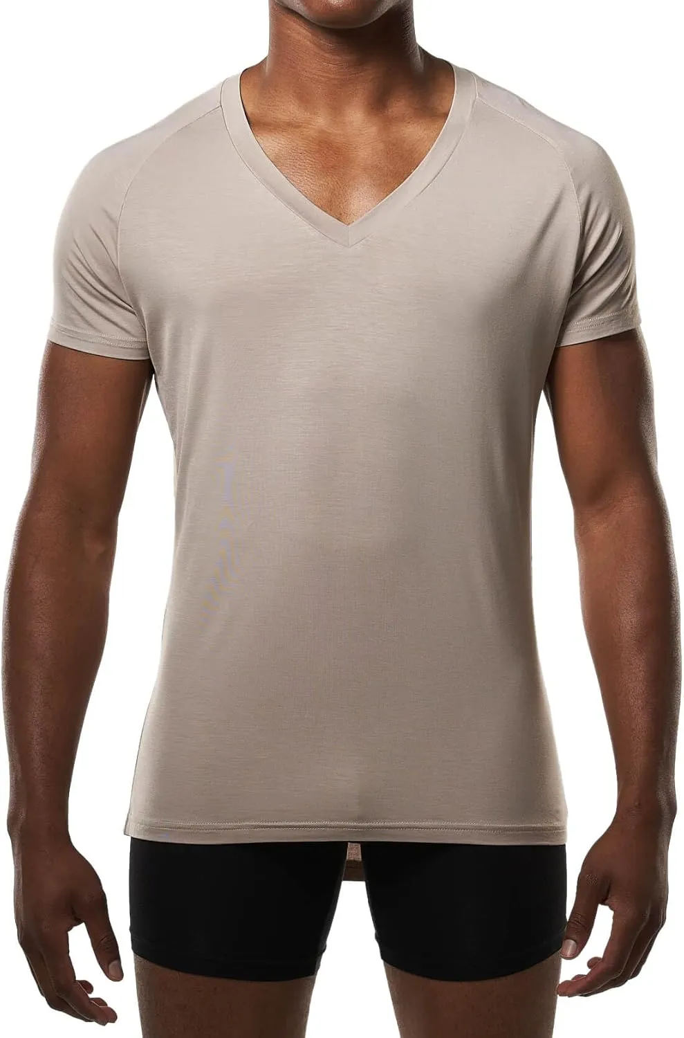Mr. Davis Comfort Fit Premium Bamboo Viscose Tailored Cut Stylish V Neck Men's Undershirt 3 Pack