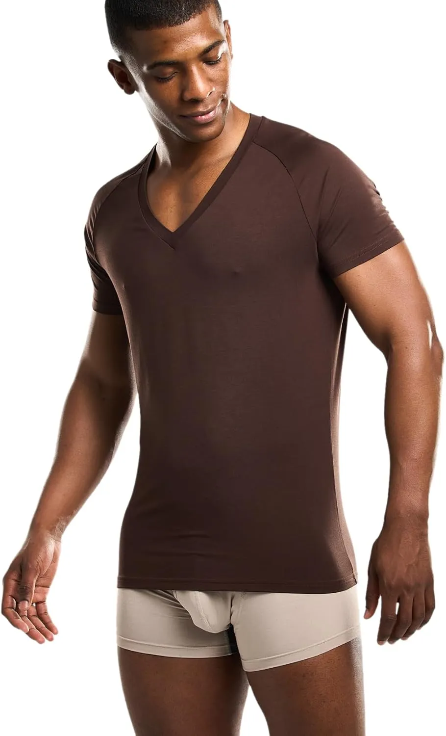 Mr. Davis Comfort Fit Premium Bamboo Viscose Tailored Cut Stylish V Neck Men's Undershirt 3 Pack