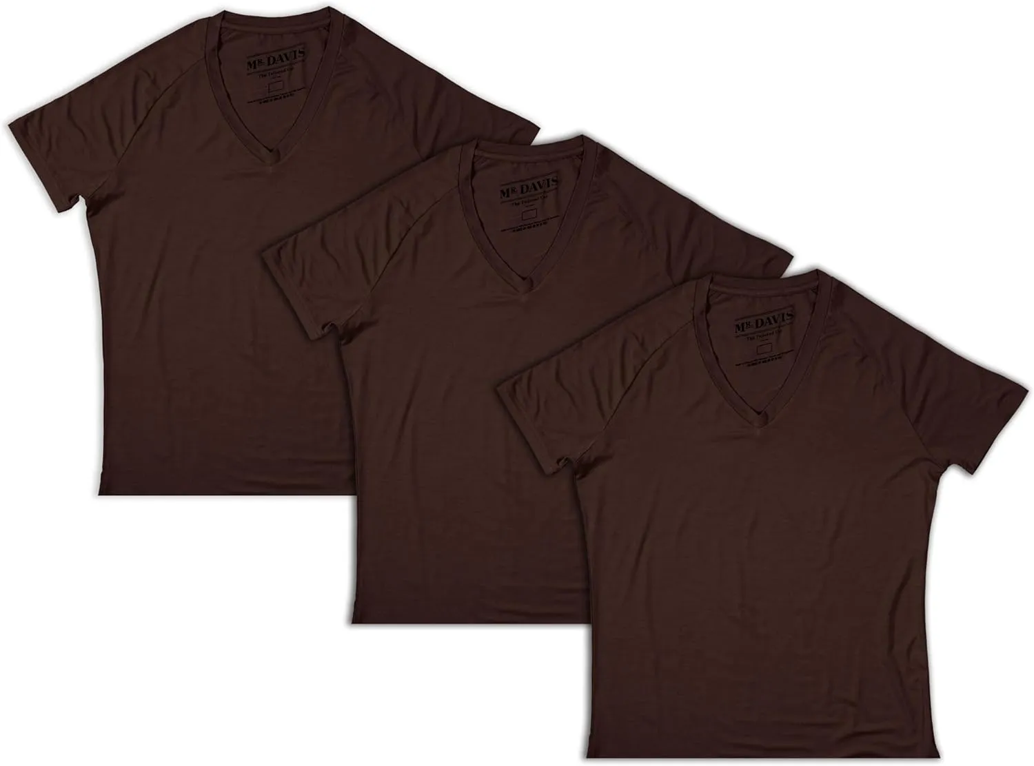 Mr. Davis Comfort Fit Premium Bamboo Viscose Tailored Cut Stylish V Neck Men's Undershirt 3 Pack