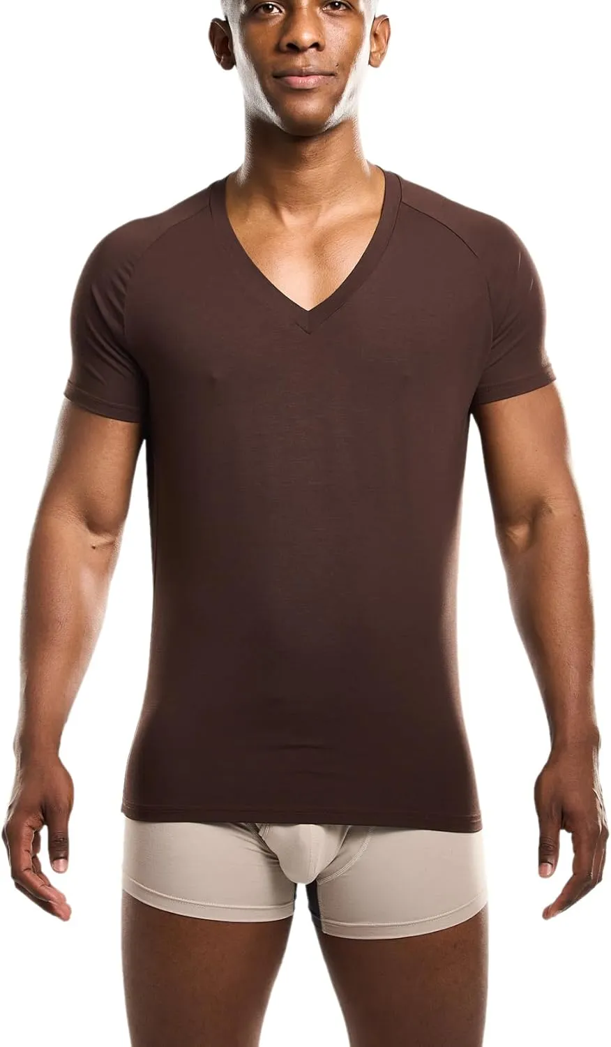 Mr. Davis Comfort Fit Premium Bamboo Viscose Tailored Cut Stylish V Neck Men's Undershirt 3 Pack