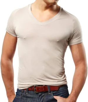 Mr. Davis Comfort Fit Premium Bamboo Viscose Tailored Cut Stylish V Neck Men's Undershirt 3 Pack
