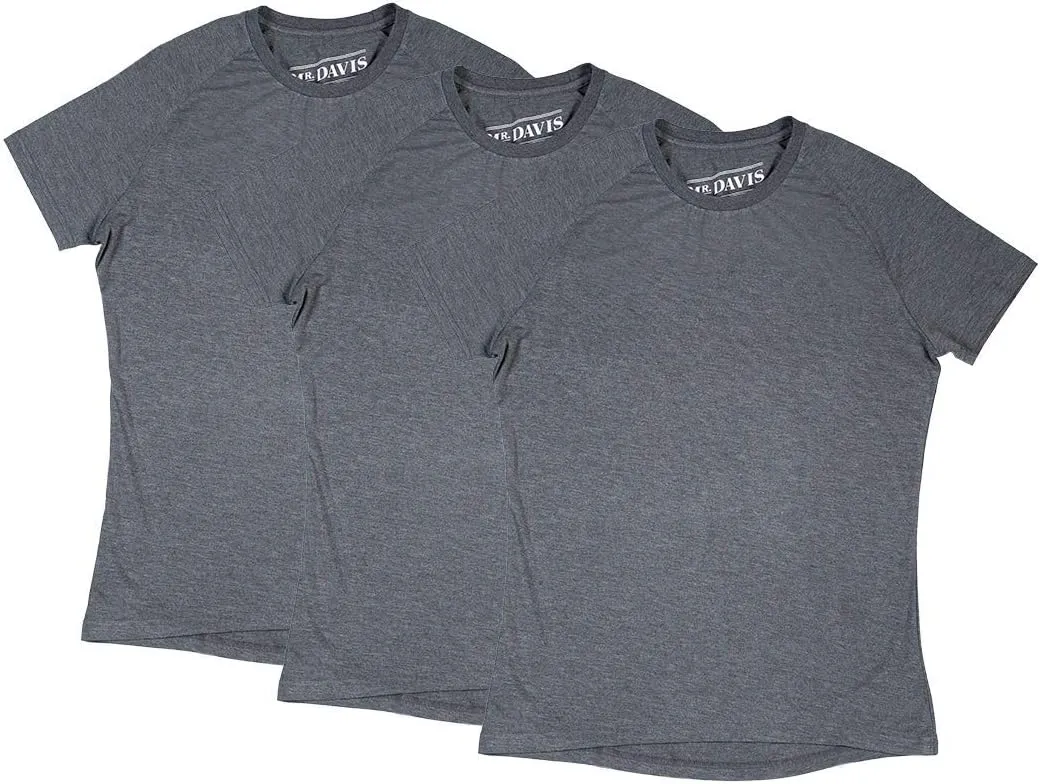 Mr. Davis Men's Bamboo Viscose Tailored Cut Crew Neck Undershirt