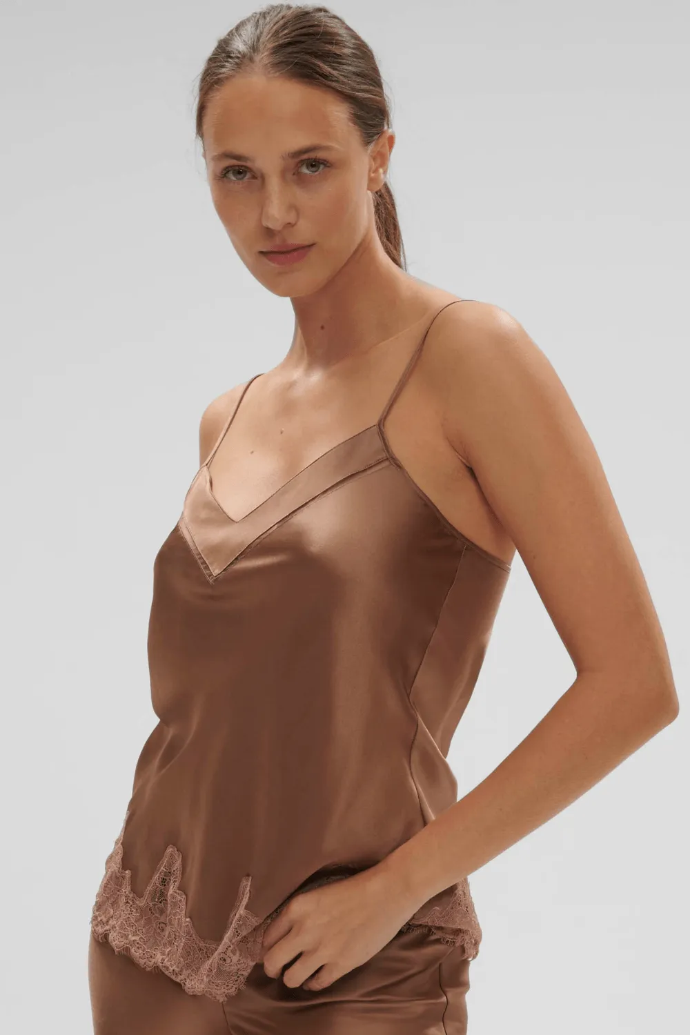 Nocturne Silk Camisole Macchiato