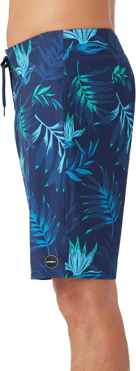 O'NEILL Men's 21 Inch Hyperfreak Divergent Boardshorts - Quick Dry Swim Trunks for Men with Fixed Waist and Quick Dry Fabric