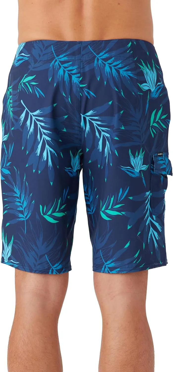 O'NEILL Men's 21 Inch Hyperfreak Divergent Boardshorts - Quick Dry Swim Trunks for Men with Fixed Waist and Quick Dry Fabric