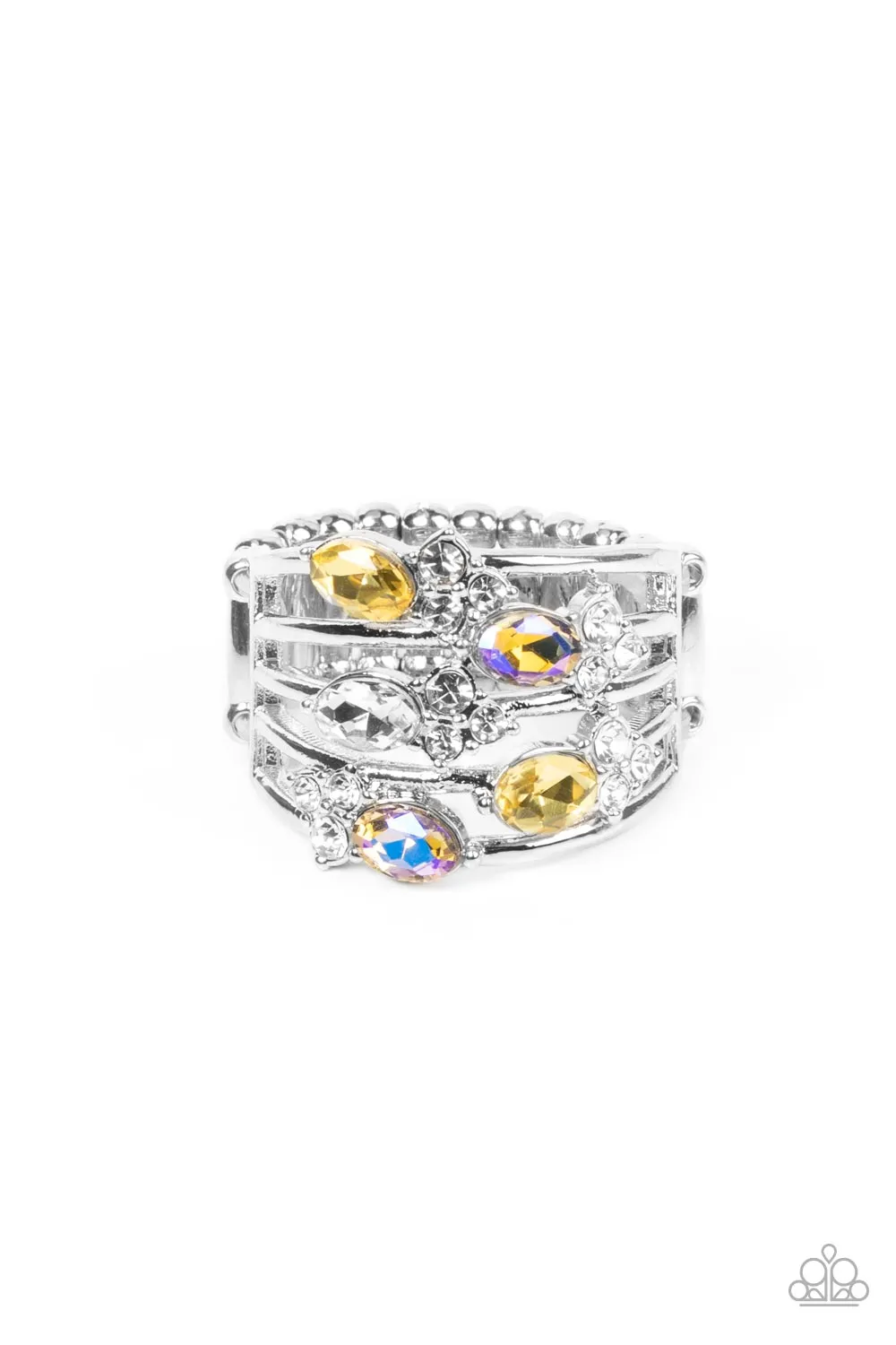 Open Door Jewelry - Ethereal Escapade - Yellow Ring - Paparazzi Accessories