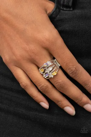 Open Door Jewelry - Ethereal Escapade - Yellow Ring - Paparazzi Accessories