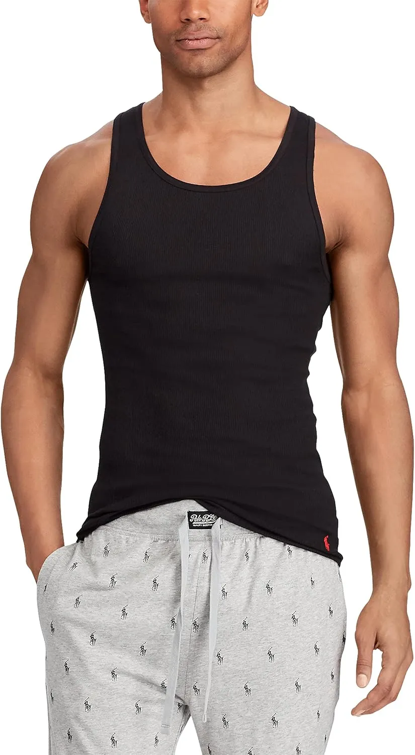 POLO RALPH LAUREN Men's Classic Fit Cotton Tanks 3-pack
