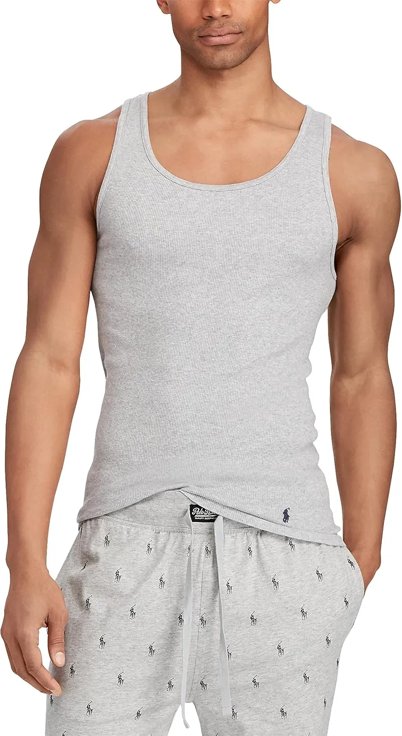 POLO RALPH LAUREN Men's Classic Fit Cotton Tanks 3-pack