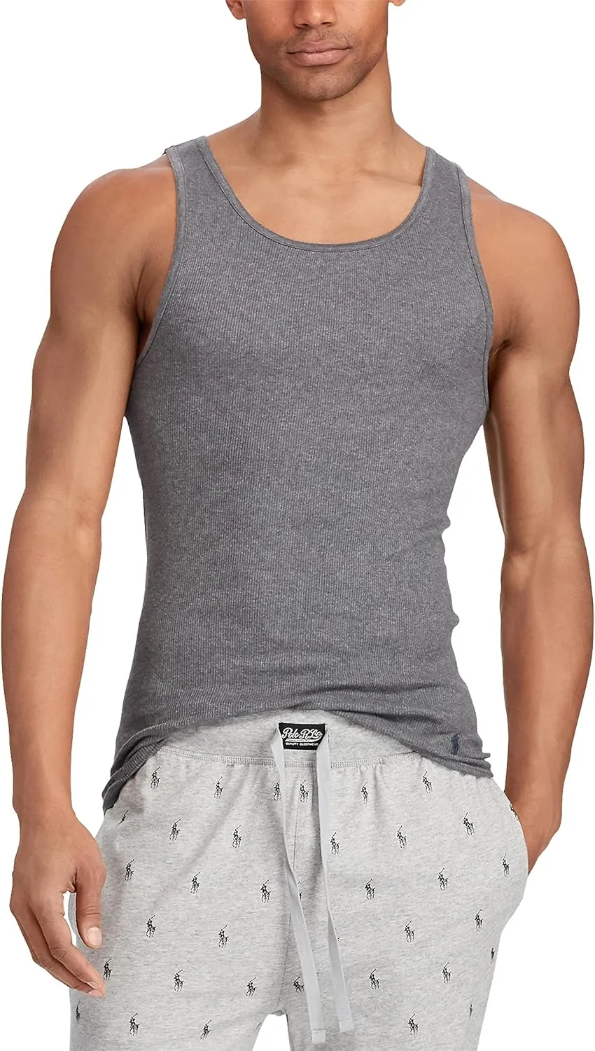 POLO RALPH LAUREN Men's Classic Fit Cotton Tanks 3-pack