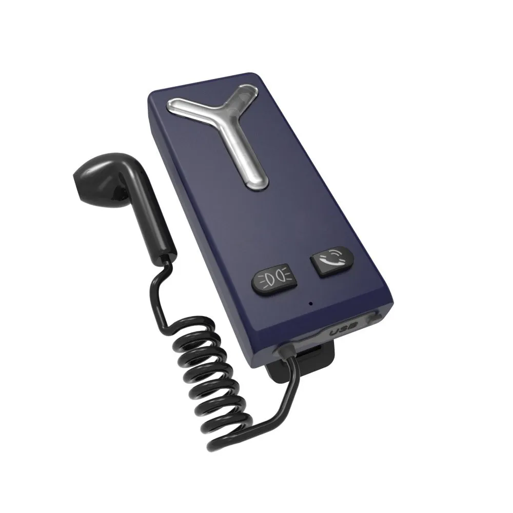 Public Security Personnel Shoulder LED Lamp with Bluetooth Earphone for Night Ultra Bright Warning