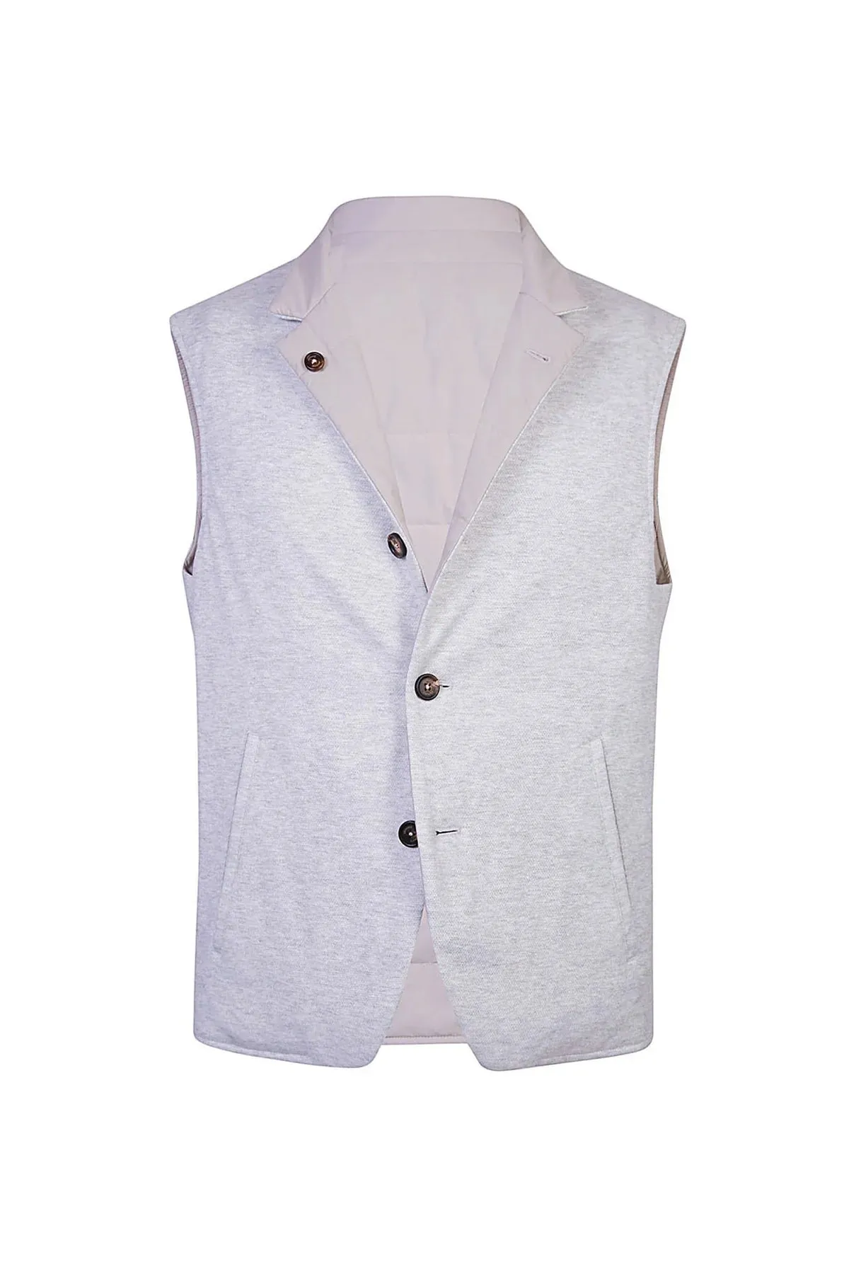 Reversible Linen And Cotton Vest