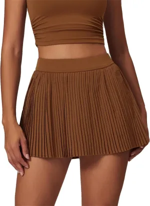 SANGTREE Women's Quick Dry Pleated Tennis Skorts Skirt