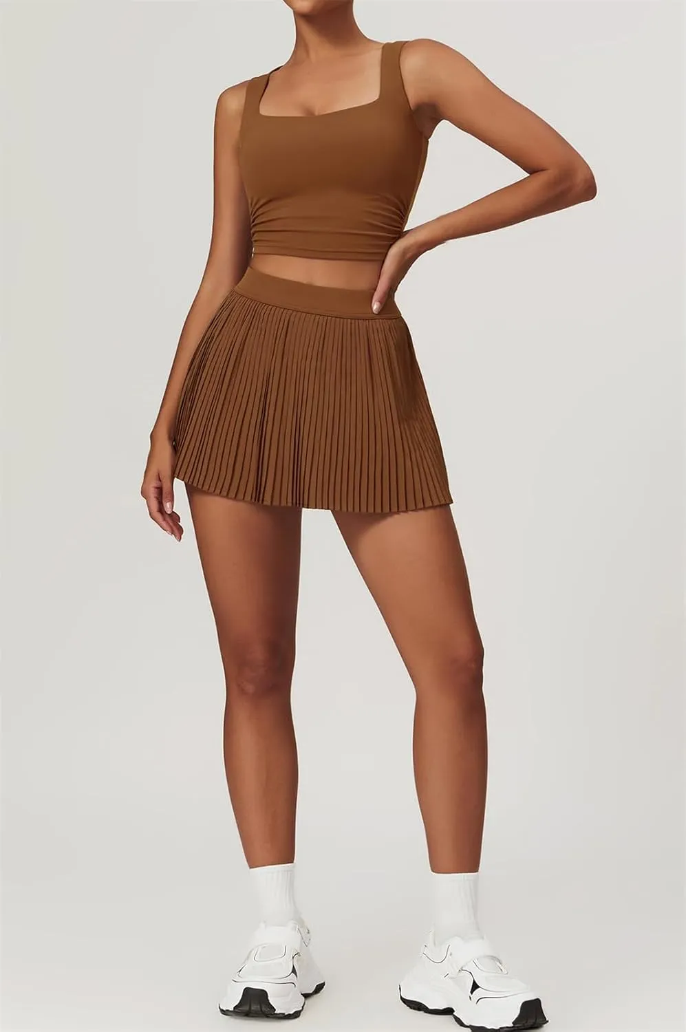 SANGTREE Women's Quick Dry Pleated Tennis Skorts Skirt